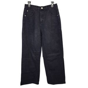 JEANS.COM Women’s Black Wide Leg Jeans Size 12 NWT Workwear Style $98 MSRP